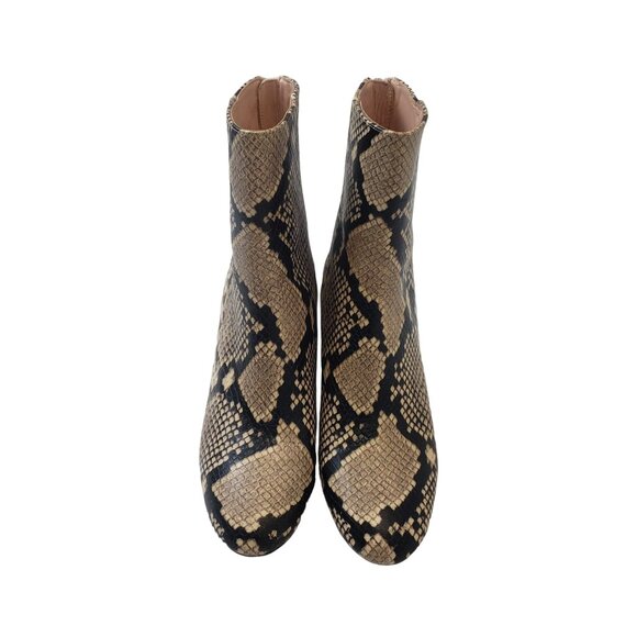 J. Crew Sadie Ankle Boots in Snake Embossed Leather Size 6 - Picture 2 of 10